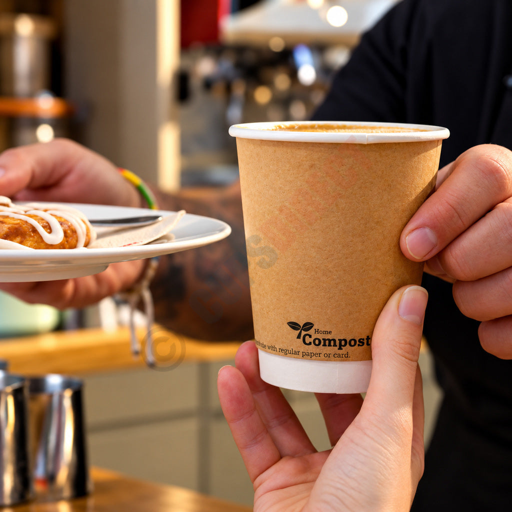 AQ Lined Recyclable – Kraft Double Wall Coffee Cup Range