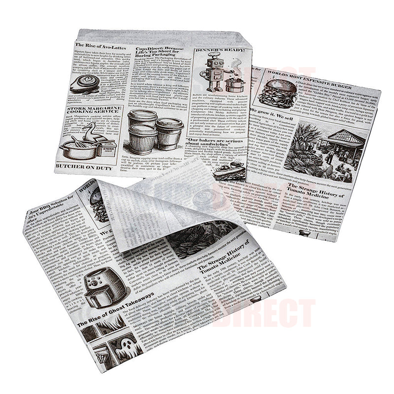 Load image into Gallery viewer, Newsprint Greaseproof Bags and Sheet Range
