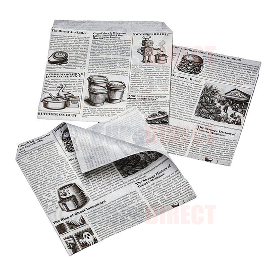 Newsprint Greaseproof Bags and Sheet Range