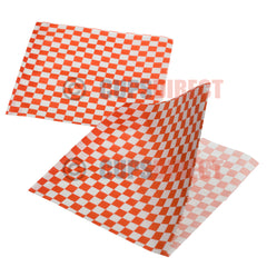 Greaseproof Bag Open Sides - Red Gingham