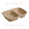 Pulp Rectangular Container Bases 900ml - 2 Compartment (CD9107)