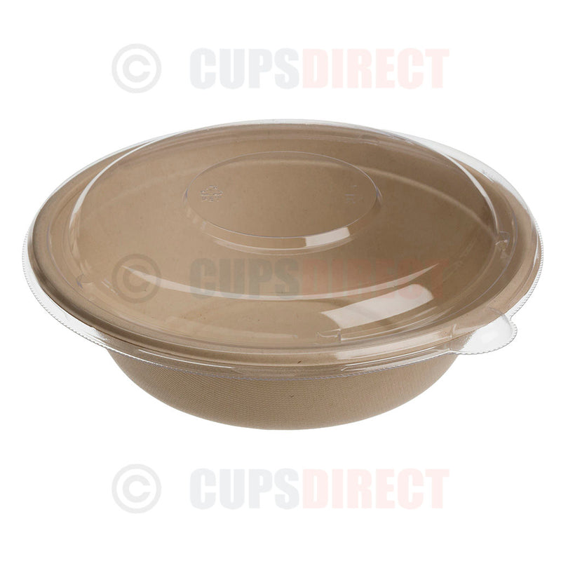 Load image into Gallery viewer, 900ml Round Bowl Pulp Base with rPet lid
