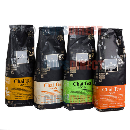 Group image of Arkadia 1kg chai tea powder flavours