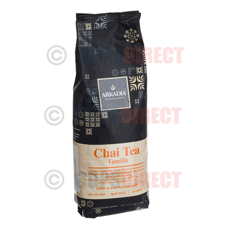 Load image into Gallery viewer, Arkadia 1kg chai tea vanilla powder blend for drinks

