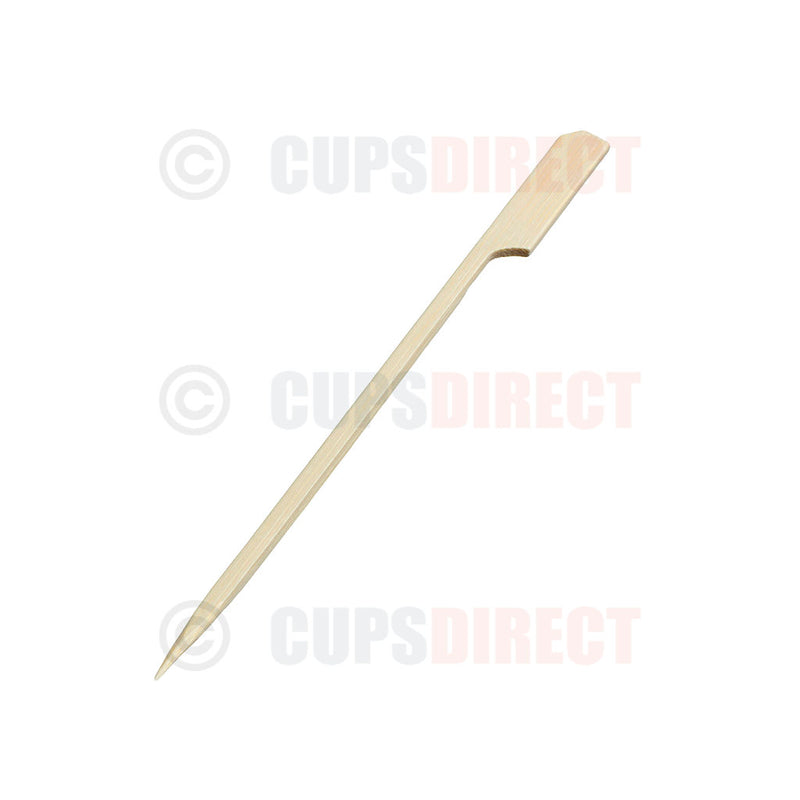 Load image into Gallery viewer, 150mm bamboo paddle skewer ideal for canapés and food presentation
