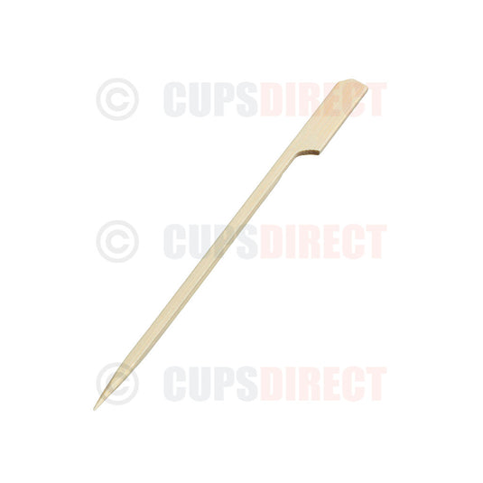 150mm bamboo paddle skewer ideal for canapés and food presentation