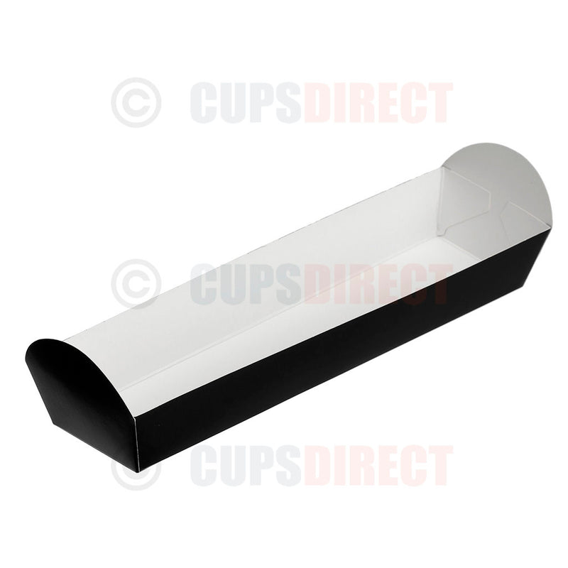 Load image into Gallery viewer, Black compostable baguette tray

