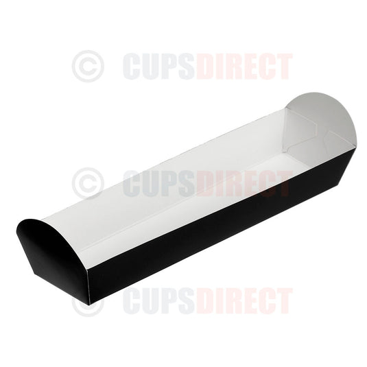 Black compostable baguette tray