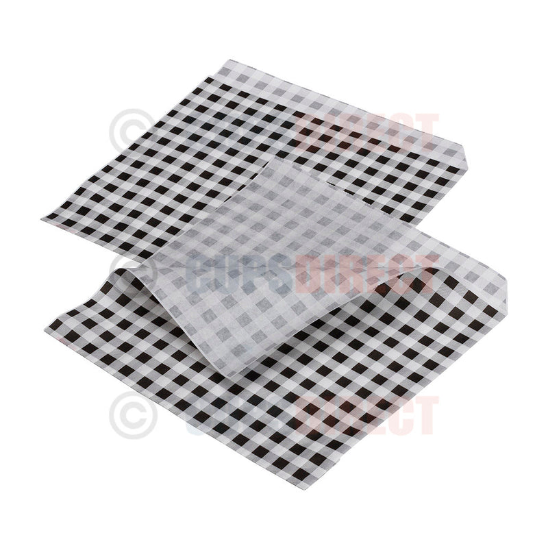 Load image into Gallery viewer, Gingham Greaseproof Paper Bags – Open Sided
