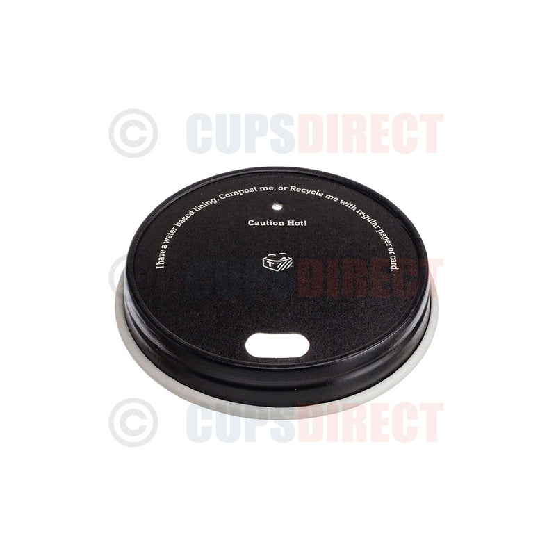 Load image into Gallery viewer, Black Hot paper cup lid 8 oz with aqueous lining 
