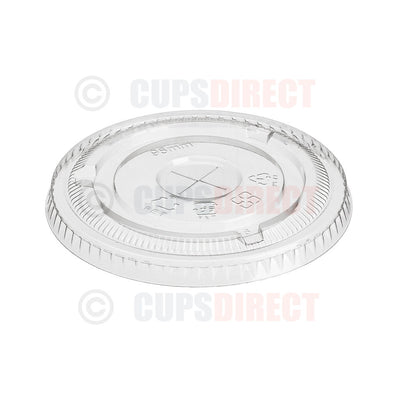 Clear flat slot lid for milkshake cups, designed for diamond smoothie cups