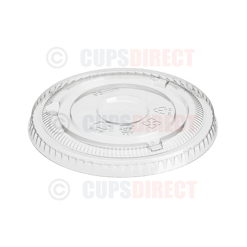Load image into Gallery viewer, Flat no-slot lid for milkshake cups, designed for diamond smoothie cups
