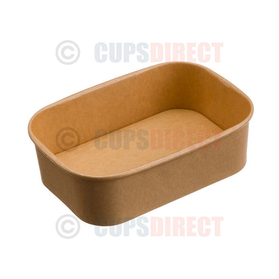 650ml kraft rectangular bento box