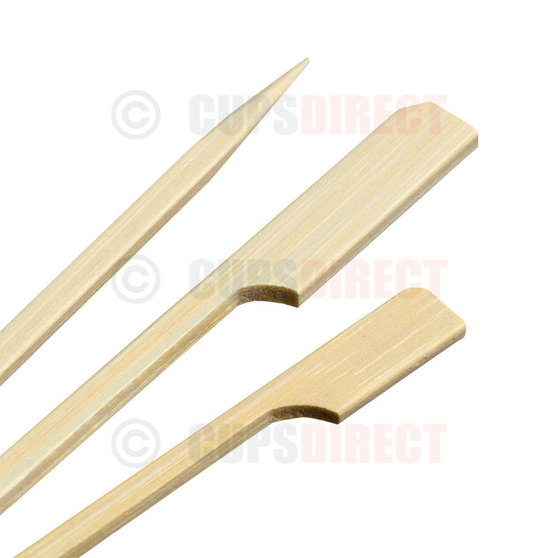 Load image into Gallery viewer, Close-up view of premium bamboo paddle skewer finish
