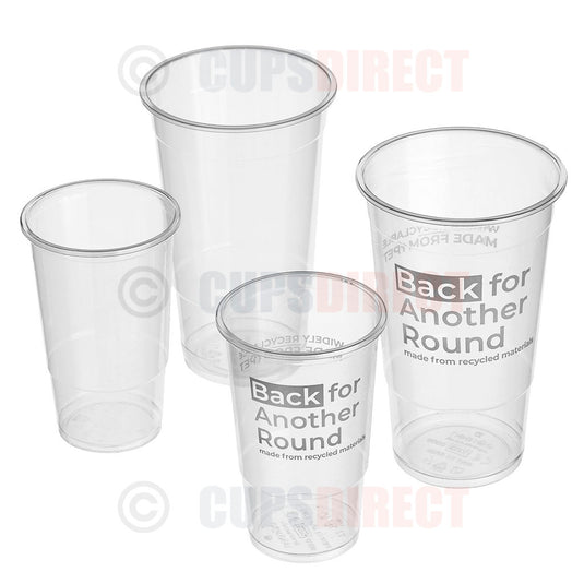 rPET Pint & Half-Pint Beer Cups – 30% Recycled Content