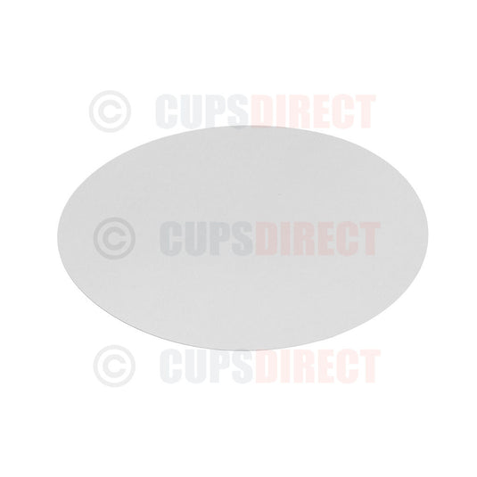 Round foil container lid, white plastic