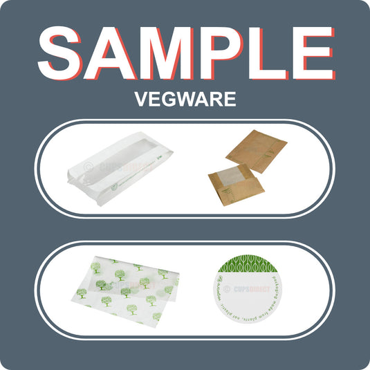 Sample pack of Vegware compostable food packaging products