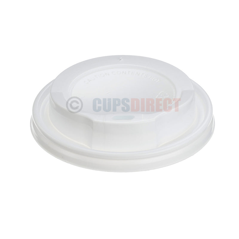 Load image into Gallery viewer, White universal fit travel lid for 12oz paper hot cups, part of UniLid sip lid range, durable plastic
