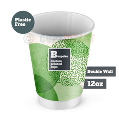 12oz Custom Print Bespoke Paper Cups, Double Wall