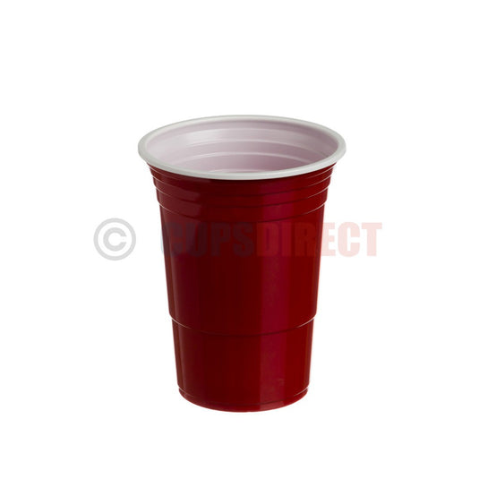 16oz red party cup designed for larger cold drink servings