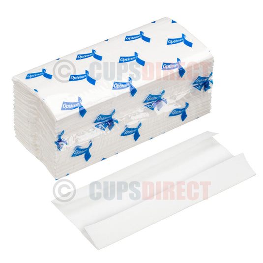 2 ply white C fold paper towel for improved absorbency