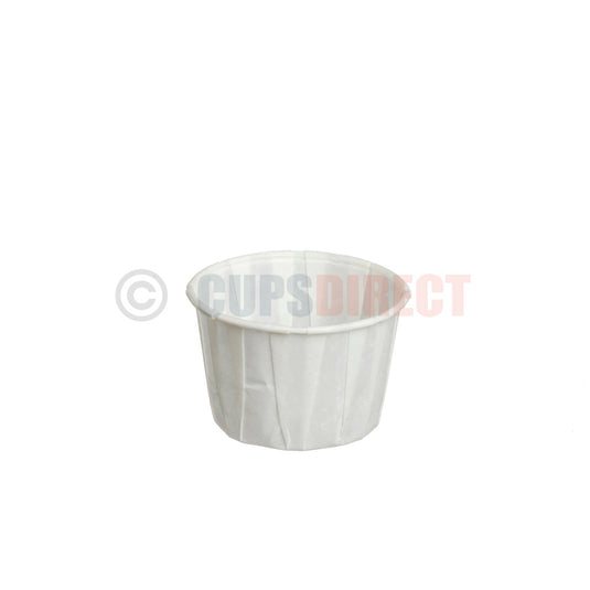 2oz Genpak paper souffle portion pot suitable for sauces and condiments