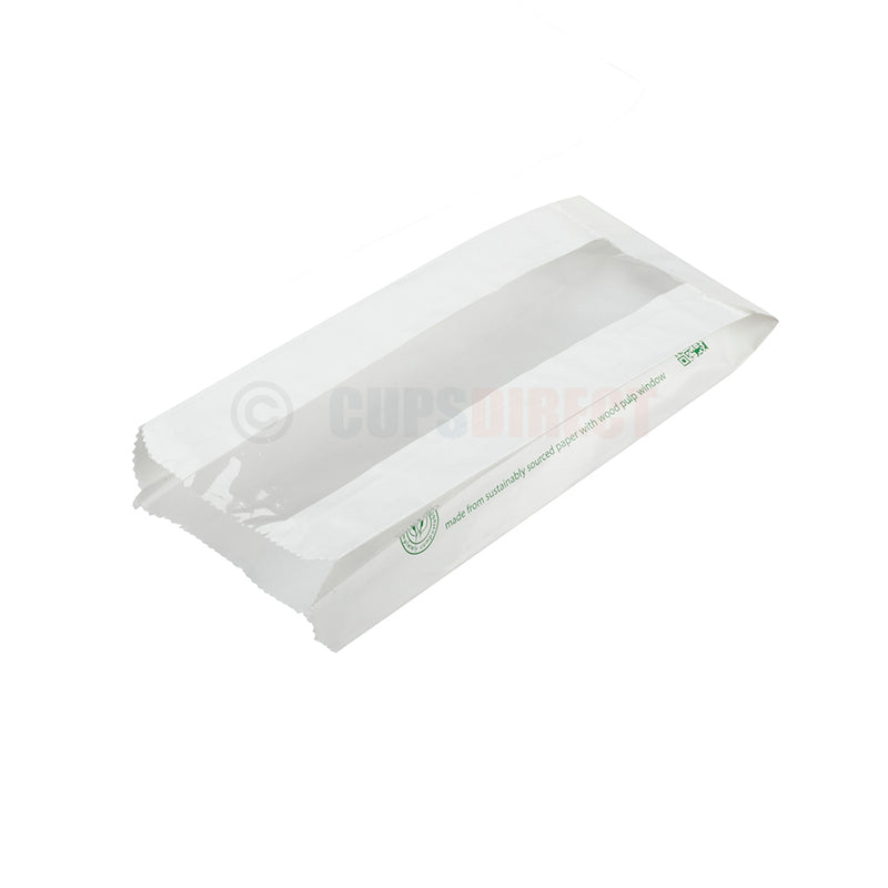 Load image into Gallery viewer, 2 x 4 x 10 inch Vegware NatureFlex glassine bag for bakery and food items
