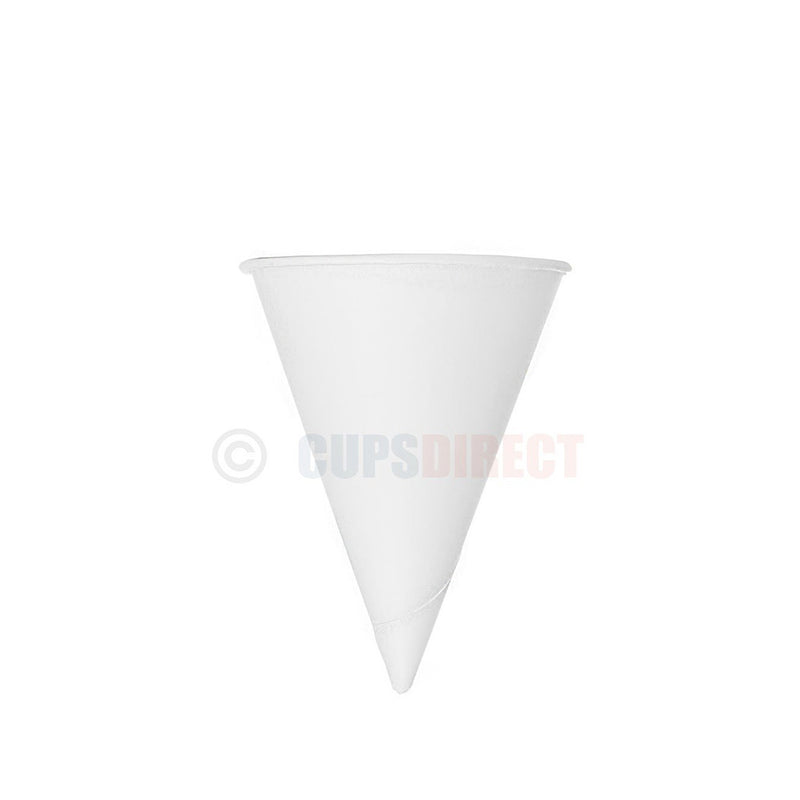 Load image into Gallery viewer, Disposable 4oz paper drinking cone for water dispensers and hygienic use

