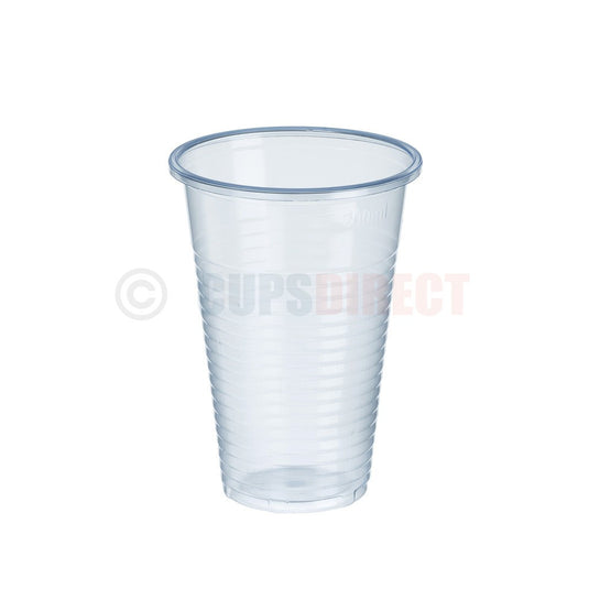7oz tall blue plastic cup for cold drinks, lightweight and durable