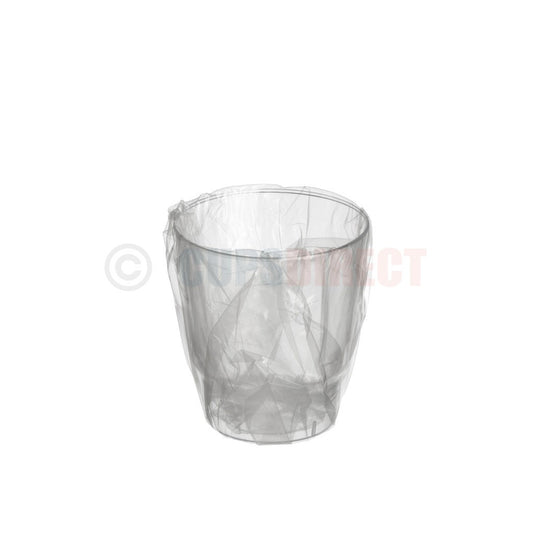 8oz individually wrapped clear plastic airline cup hygienically sealed
