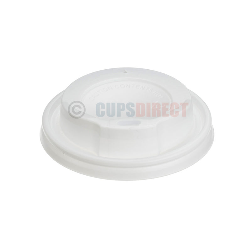 Load image into Gallery viewer, White universal fit travel lid for 8oz paper hot cups, UniLid sip lid range, durable plastic, spill-resistant design
