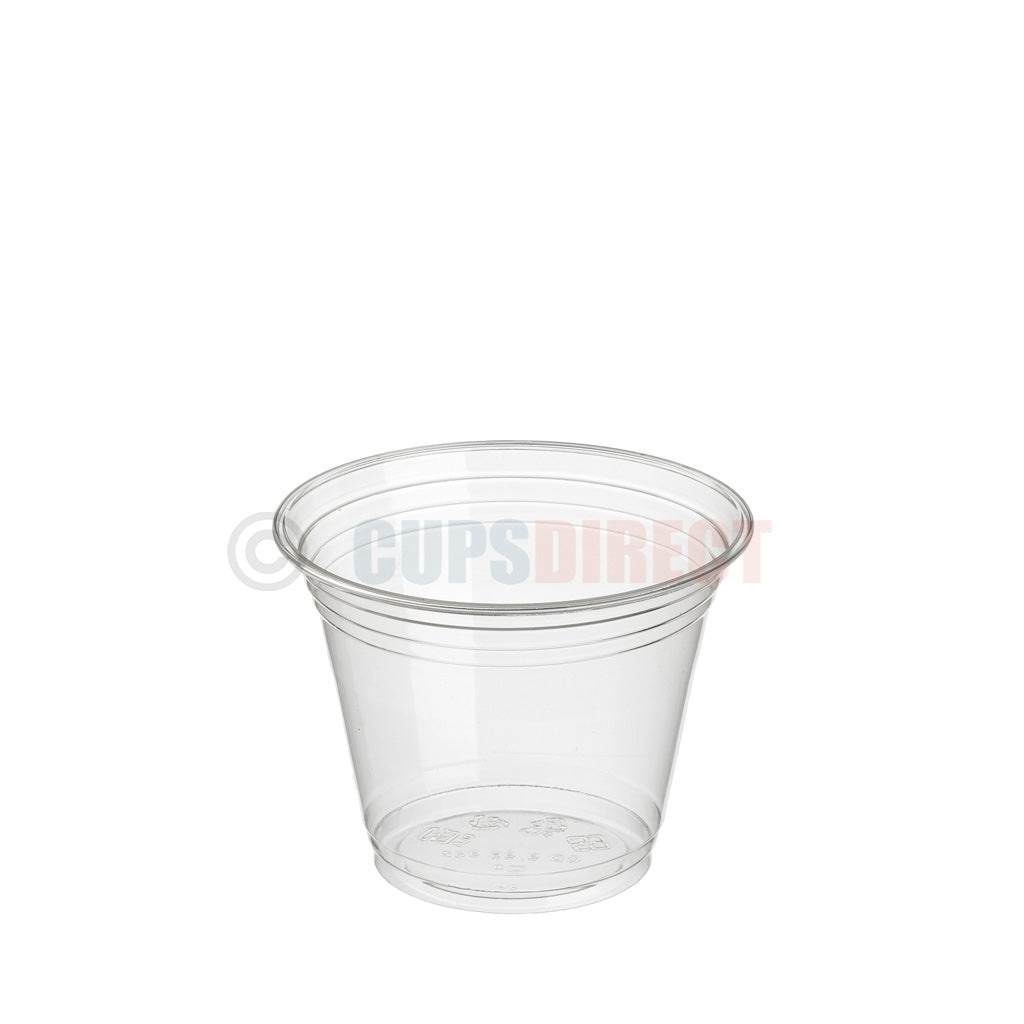 Clear Compostable PLA Smoothie Cups - optional Lids, Bio Slush
