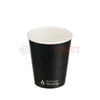Bio Recyclable - Triple Wall Black Hot Cup Range 8oz (CD7841)