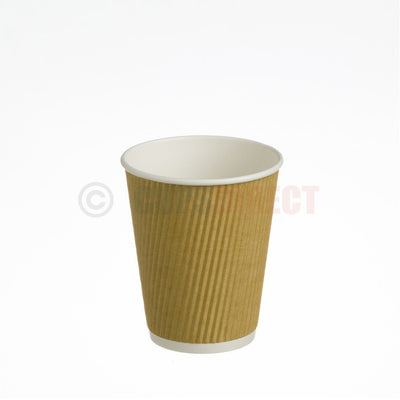 10oz Kraft Ripple Hot Paper Cup
