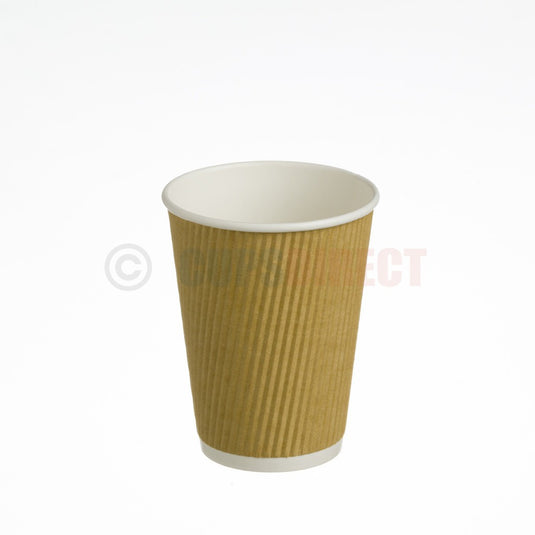 12oz Kraft Ripple Hot Paper Cup