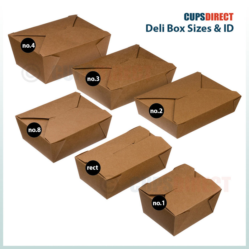Load image into Gallery viewer, Kraft Brown Deli Food Box Range Size Chart

