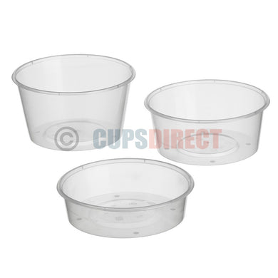 Round Microwavable Plastic Deli and Lid Range