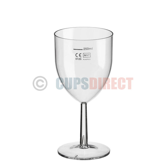 250ml Reusable Plastic Wine Glass 