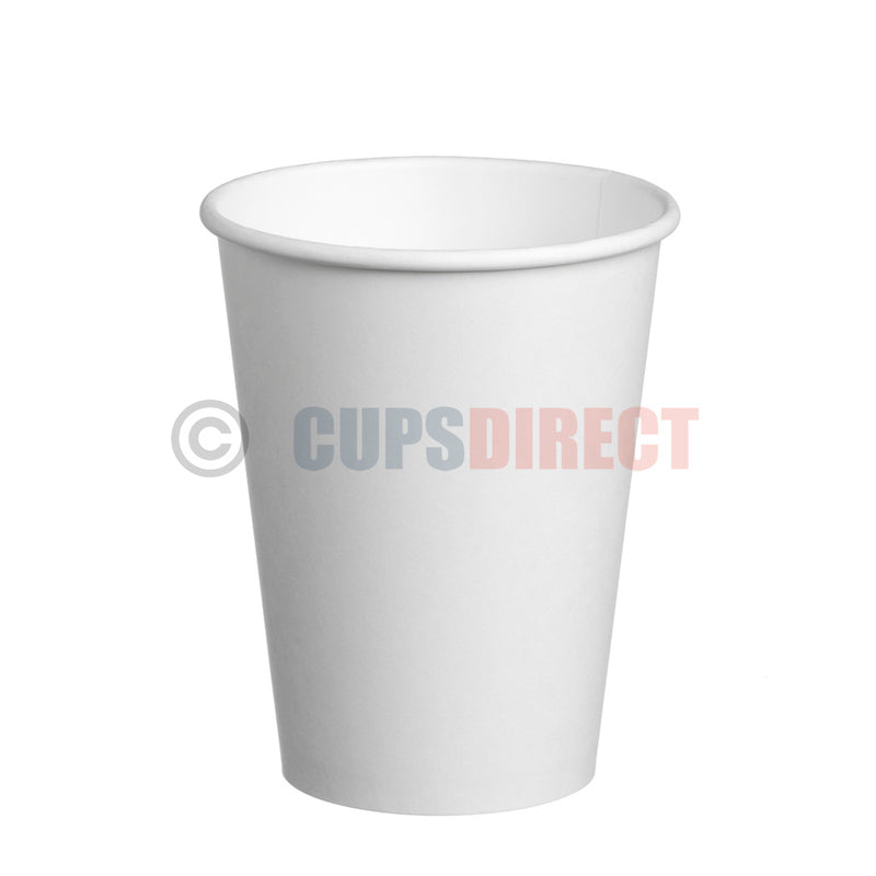 Load image into Gallery viewer, 12oz Single Wall, White Paper Cups for Hot Drinks and Coffee
