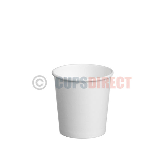4oz Single Wall Espresso Cup, White Paper Cups for Hot Drinks and Coffee