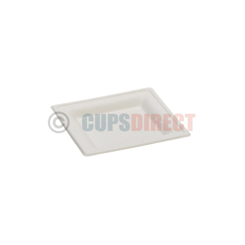 Load image into Gallery viewer, Sugarcane Square Plate - Bagasse Plate made with Natural Fibres
