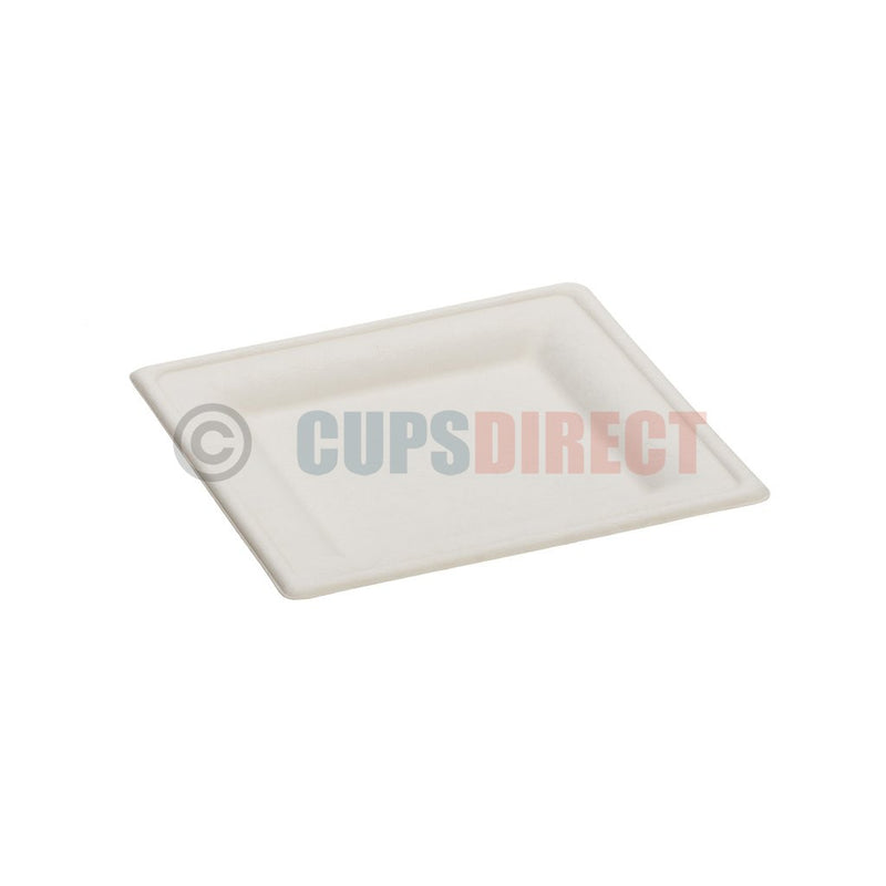 Load image into Gallery viewer, Sugarcane Square Plate - Bagasse Plate made with Natural Fibres
