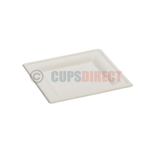 Sugarcane Square Plate - Bagasse Plate made with Natural Fibres