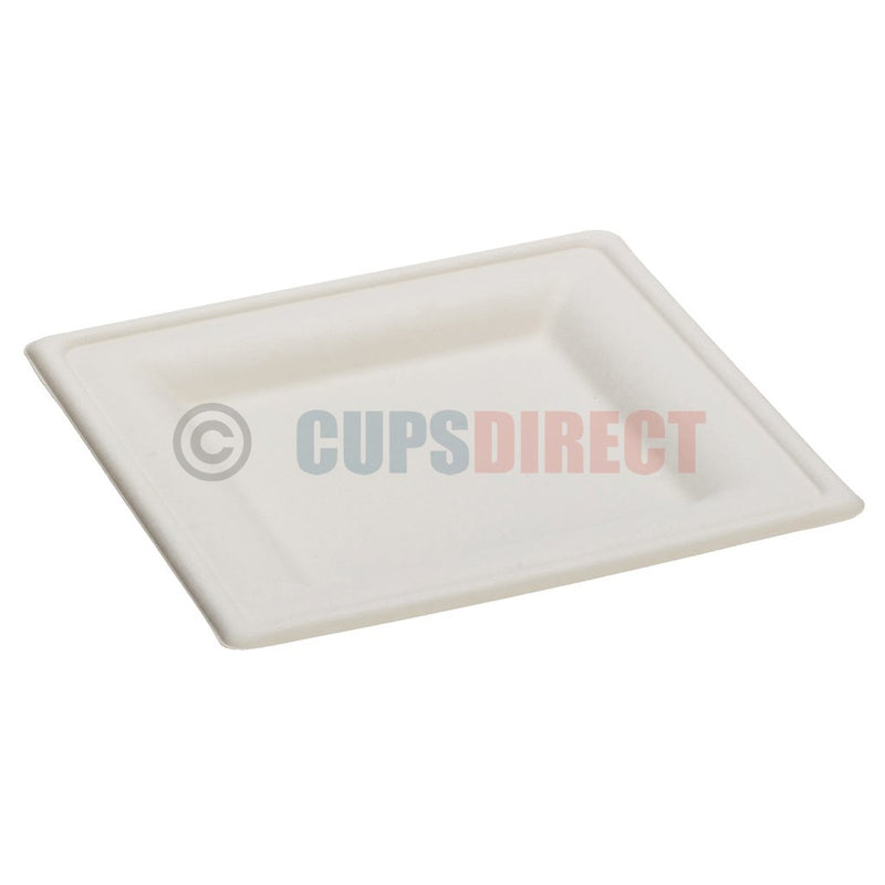 Load image into Gallery viewer, Sugarcane Square Plate - Bagasse Plate made with Natural Fibres
