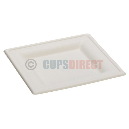 Sugarcane Square Plate - Bagasse Plate made with Natural Fibres