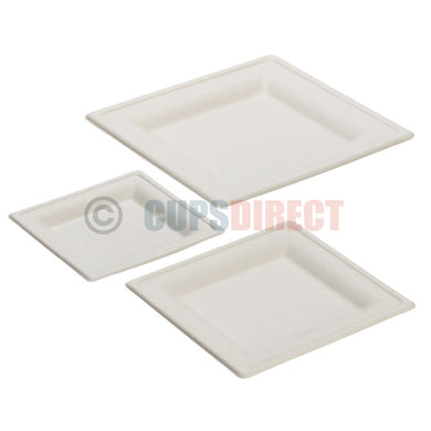 Sugarcane Square Plate - Bagasse Plate made with Natural Fibres