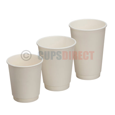 White Double-Wall Hot Cup Range