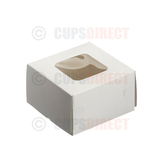 3" Windowed - White Cake Box Range