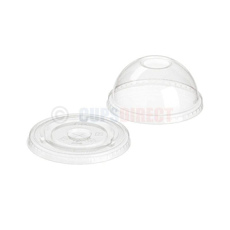 Load image into Gallery viewer, Group image of compostable smoothie cup lids in multiple styles
