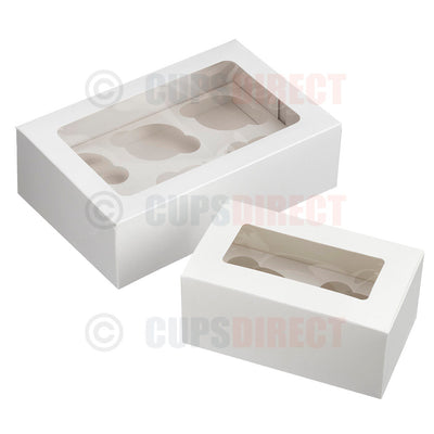 Group image of cupcake boxes with lids fully closed